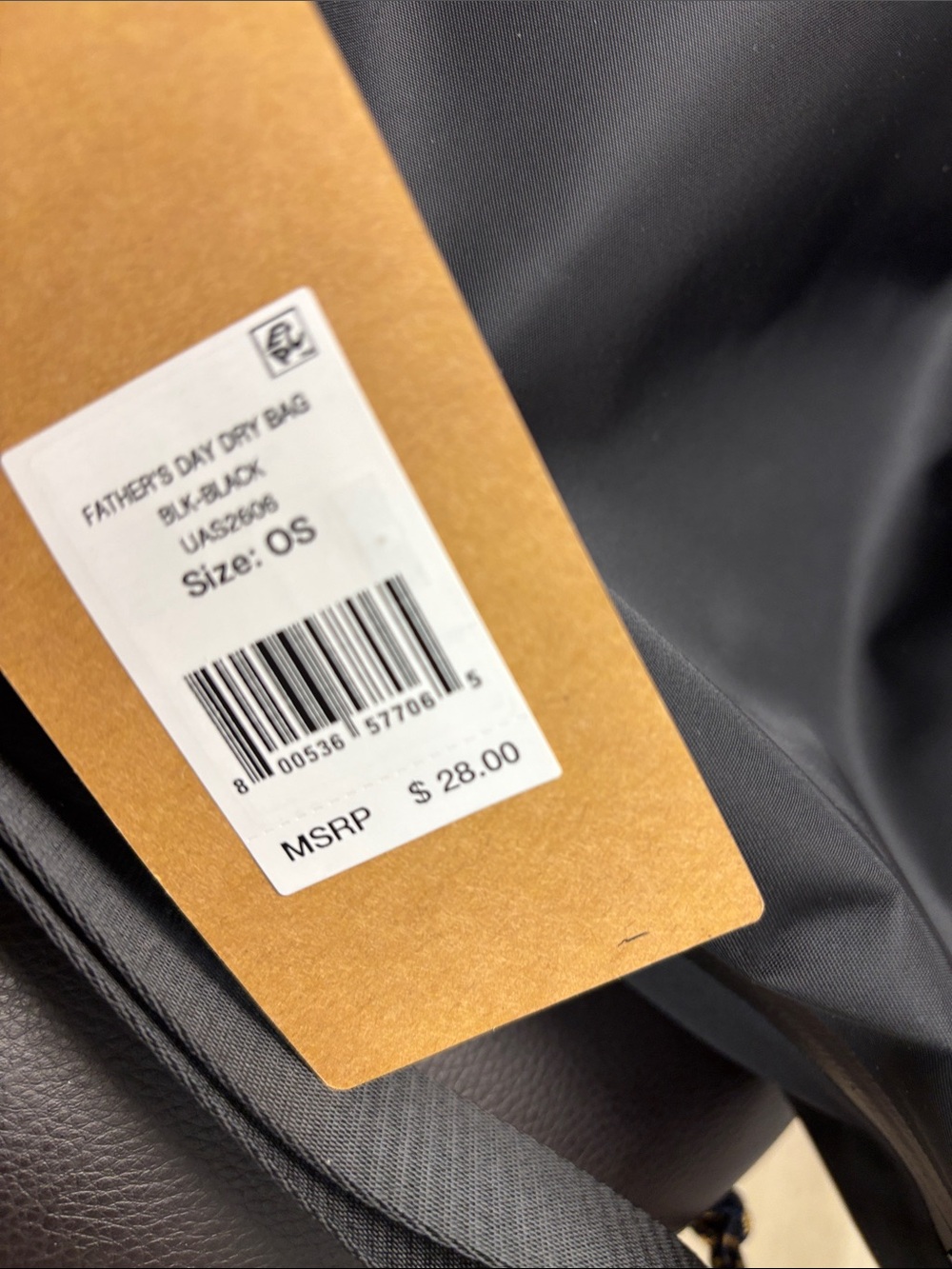 Faherty Black Men's Day Dry Bag -NWT